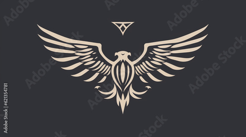 Mystic Hawk logo design isolated in black background