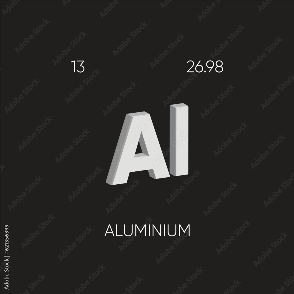 Fototapeta premium One of the Periodic Table Elements with name and atomic number