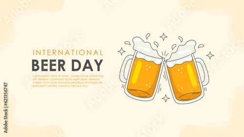 flat design international day banner template