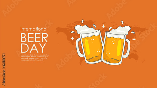 flat design international day horizontal banner template