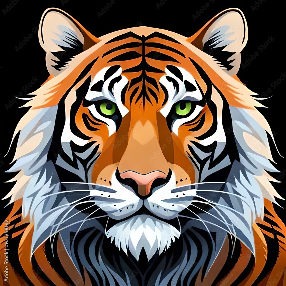 tiger head vector generated by AI technology tiger head vector generated by AI technology