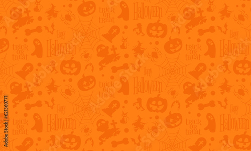 Fotografiet Halloween seamless pattern background, vector illustration