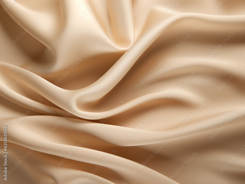 Obraz premium Background photography, beige fabric, satin, AI Generation