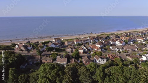 Aldwick Beach and West Park to the east of Bognor Regis in West Sussex, Aerial footage photo