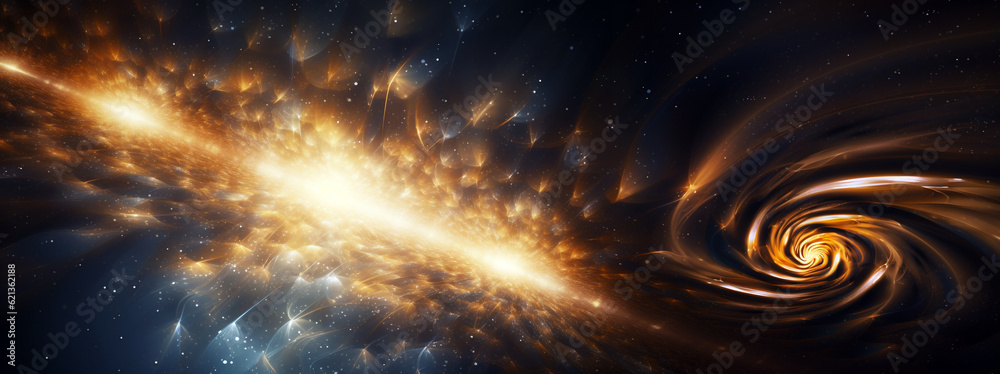 Obraz premium abstract background Galaxy with a cluster of bright stars science fiction. Generative Ai. 