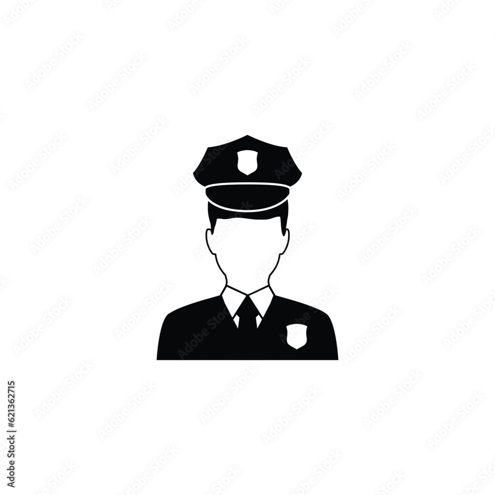  policeman vector icon cop sign 
