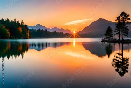 sunrise over lake © Matthew