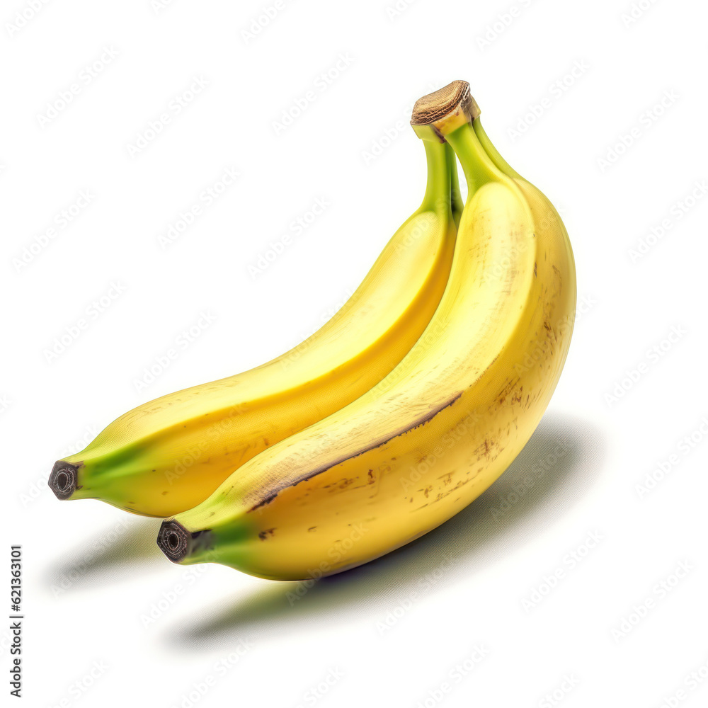 Bunch of banana isolated on white background for your design. pencil drawing. Generative AI Bunch of banana isolated on white background for your design. pencil drawing. Generative AI