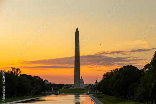 National Mall, Washington Monument, and the Capitol Building in Summer (ID: 621364907)