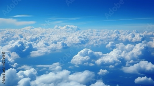 blue sky with clouds. Generative Ai. 
