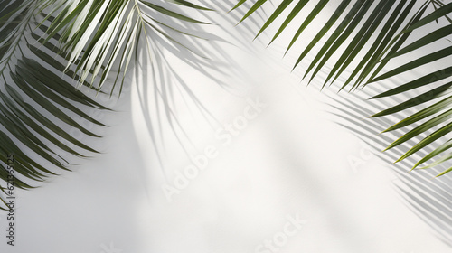 palm tree leaves. Generative Ai. 