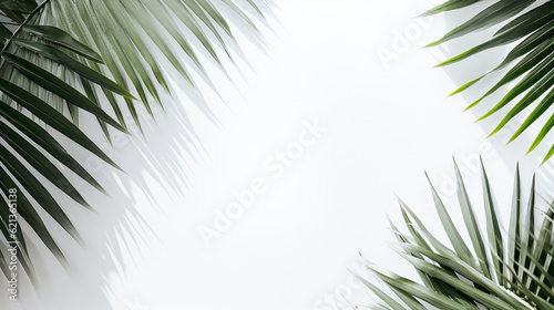 palm tree leaves. Generative Ai. 