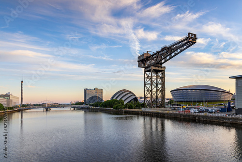 The Finnieston Crane on the banks of the River Clyde in Glasgow, Scotland