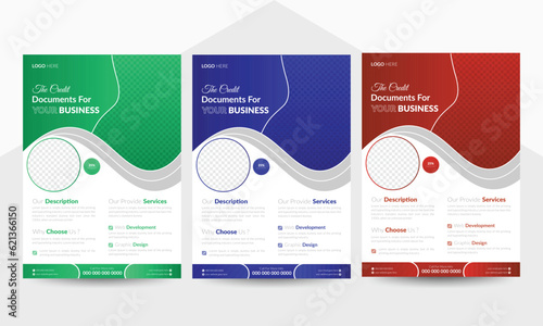 Professional & Modern Flyer Cover Design template for Development your business and target consumer 
