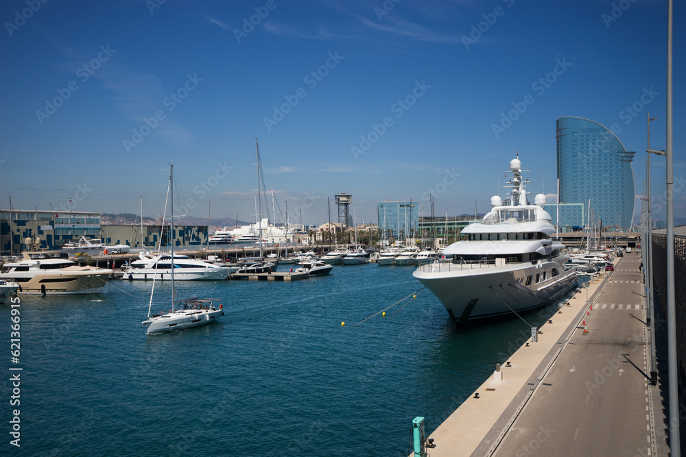 In the harbour of Barcelona