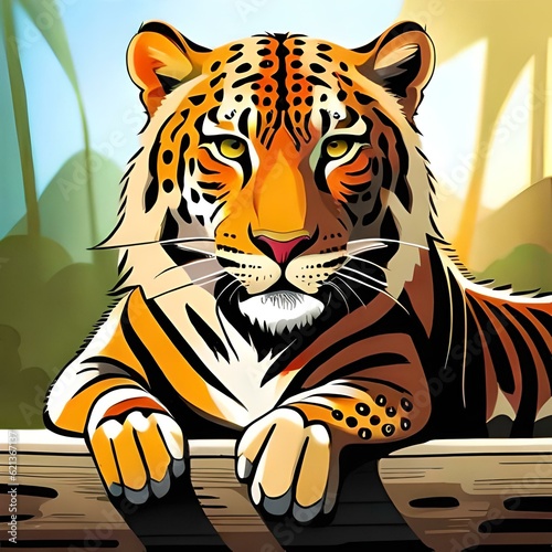 tiger head vector generated by AI technology