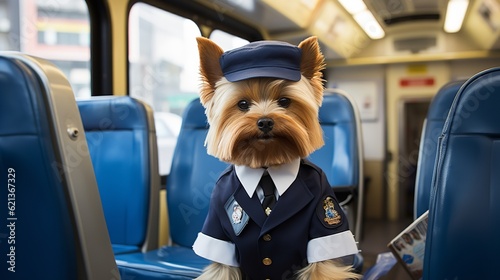 Yorkshire Terrier Transit Operator: Canine Navigator of Pawsome Commutes