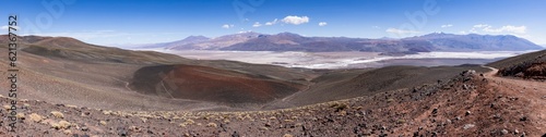 Crossing the Andes from Antofagasta de la Sierra to Antofalla - stunning landscape around the salt desert Salar de Antofalla in the Puna highlands - Panorama