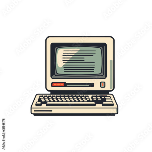 Retro PC Tan and Green