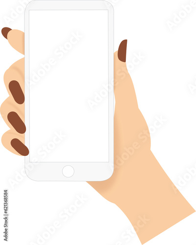 holding the cell phone