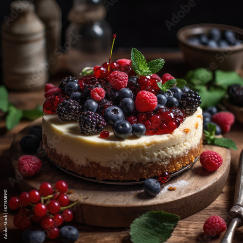 Cheesecake with berries