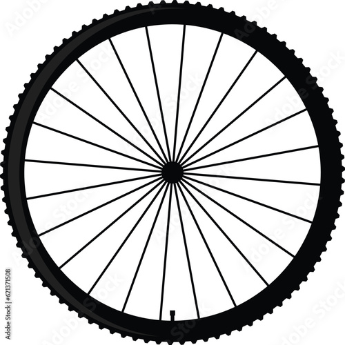 Bicycle tyre or wheel in vector