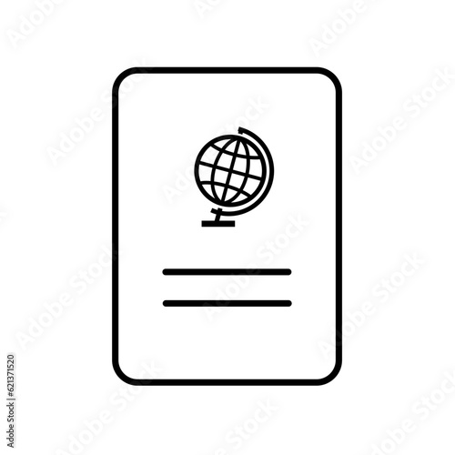 Passport, vector, icon, logo isolated illustration.