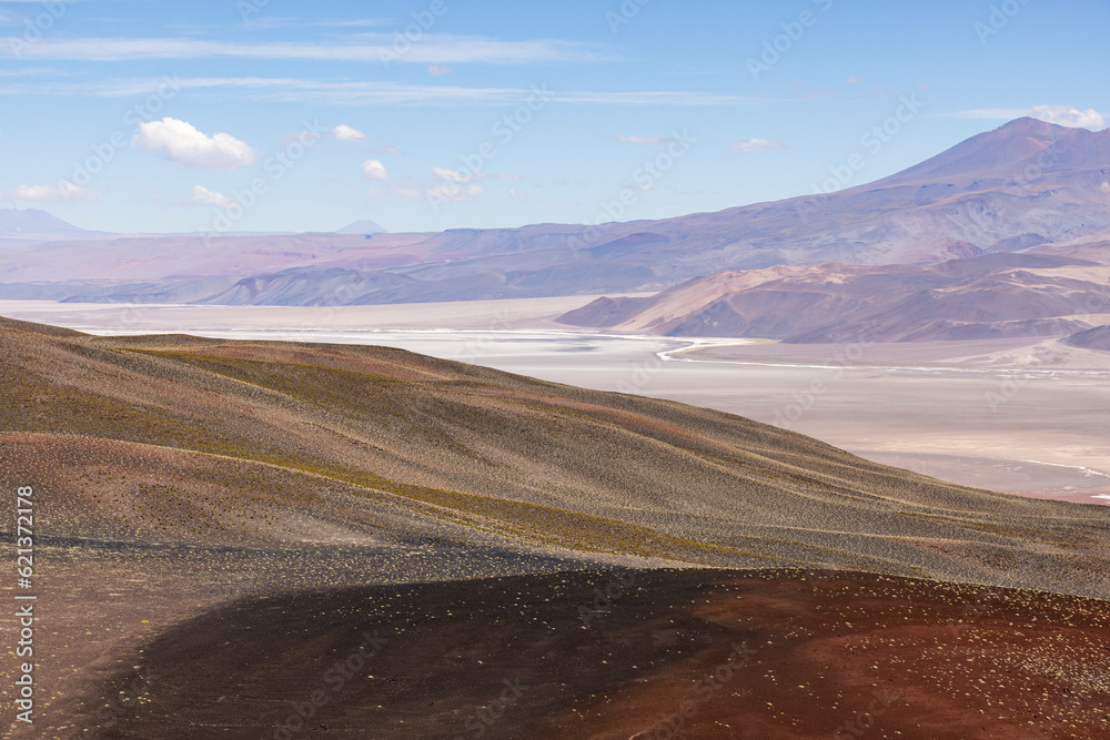Crossing the Andes from Antofagasta de la Sierra to Antofalla - stunning landscape around the salt desert Salar de Antofalla in the Puna highlands Crossing the Andes from Antofagasta de la Sierra to Antofalla - stunning landscape around the salt desert Salar de Antofalla in the Puna highlands