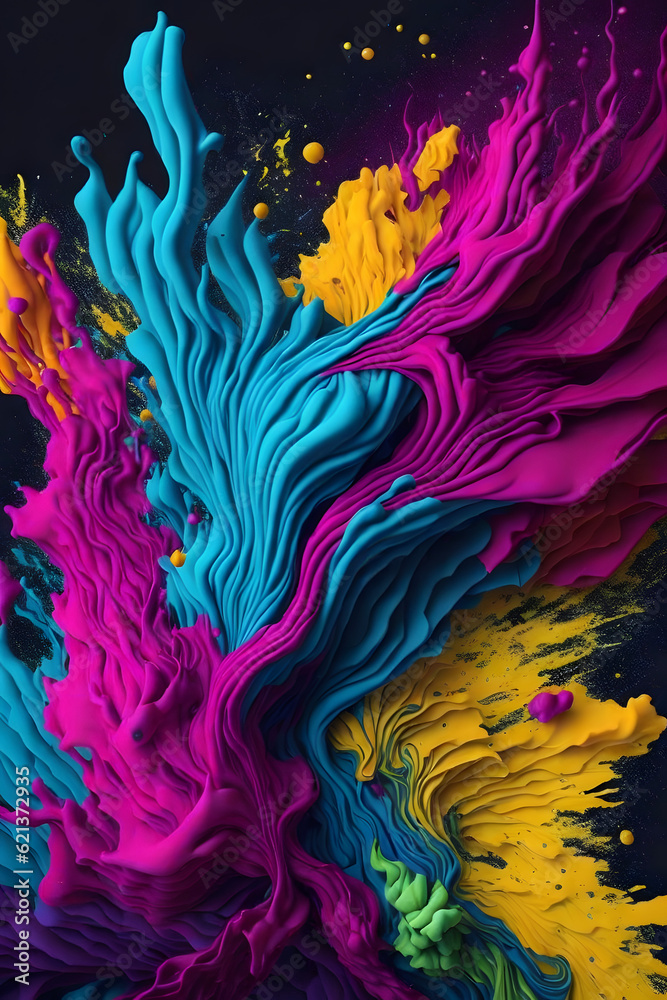 Vibrant and colorful abstract backgrounds - AI generated