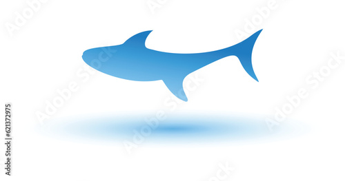 blue shark icons on a gray background	