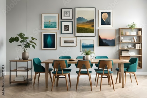 modern dining room AI Generated 