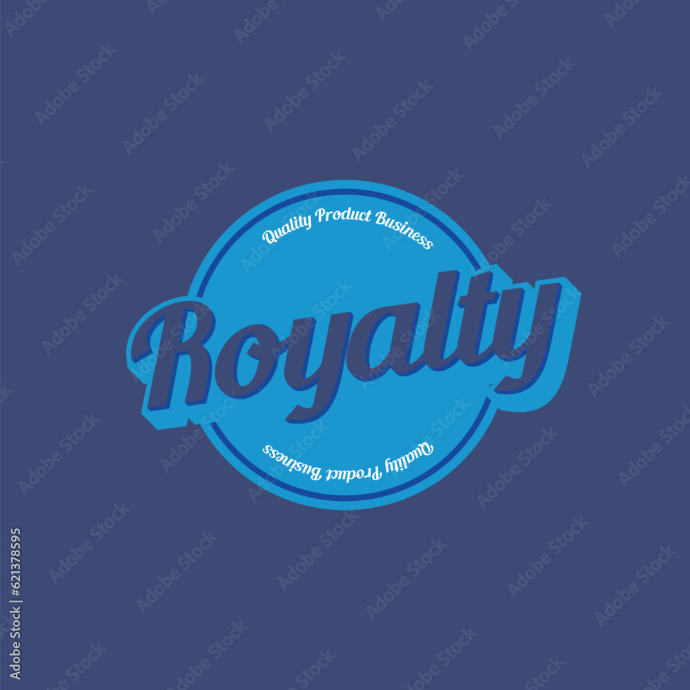 Free vector royalty vintage logo template