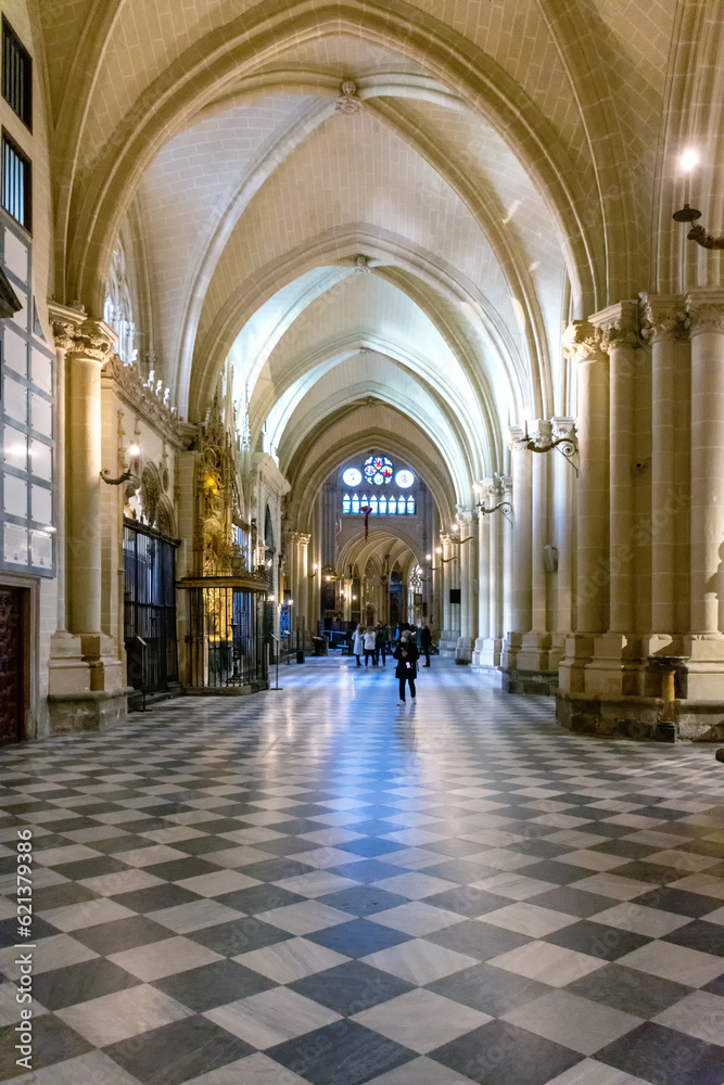 Interior Catedral de Santa Maria, Toledo, España