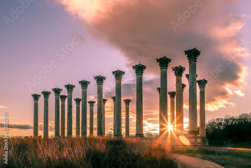 National Capitol Columns, in autumn at the United States National Arboretum, Washington D.C. (ID: 621382131)