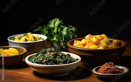  Brazilian food on a wooden table 