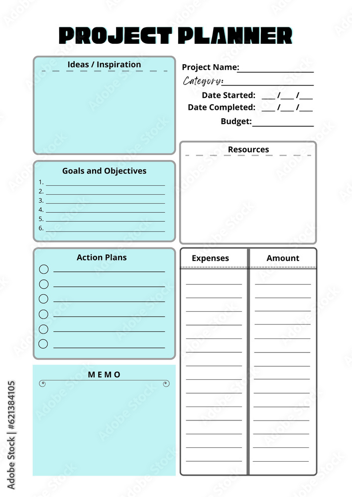 Project Planner A4 (2480 × 3508 px)