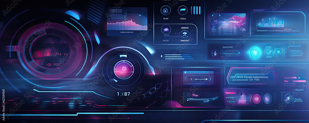 clean and minimalistic background with sleek user interface elements and modern technology icons, reflecting the seamless integration of digital interfaces panorama clean and minimalistic background with sleek user interface elements and modern technology icons, reflecting the seamless integration of digital interfaces panorama