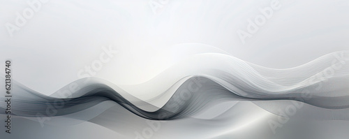 elegant minimalistic background with a single curved line, evoking a sense of grace and movement panorama © aicandy