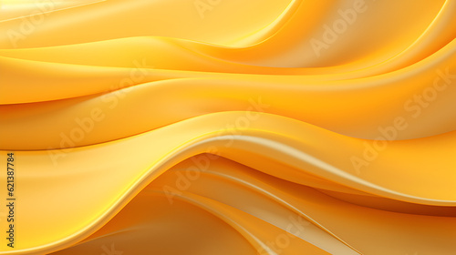 abstract background, yellow satin background yellow luxury fabric background. yellow silk background. Generative AI.
