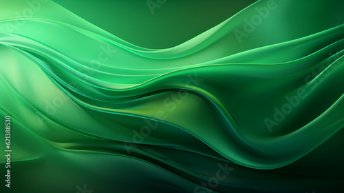 abstract background, green satin background green luxury fabric background. green silk background. Generative AI.