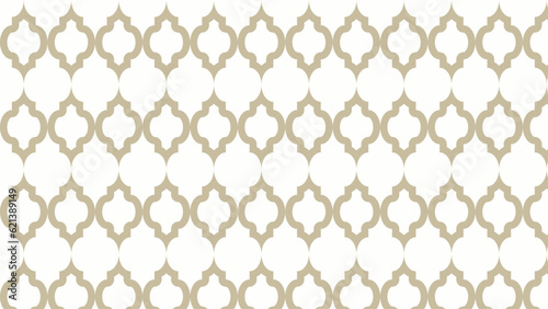 Seamless damask pattern in white and gold colors Background texture For fabric, background, surface design, packaging. Vector illustration