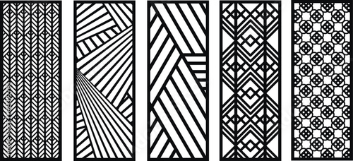 Set of geometric patterns in the oriental style. 