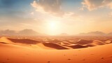 Sun-kissed desert dunes stretch infinitely, bearing witness to countless tales of pharaonic grandeur and divine intervention. Generative AI