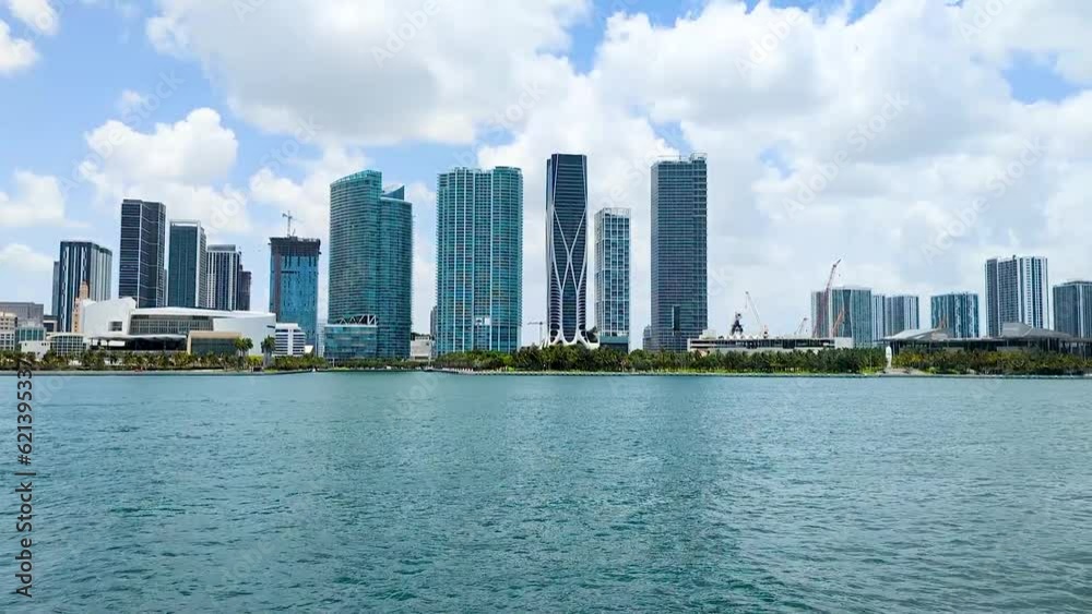 Miami city skyline 1080p