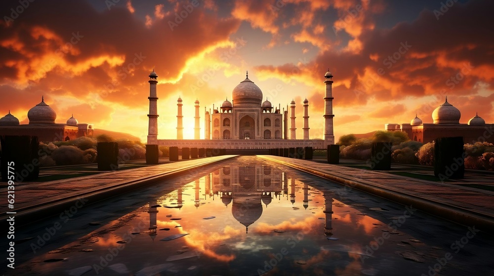 Architectural marvel capturing the grandeur of India's Taj Mahal