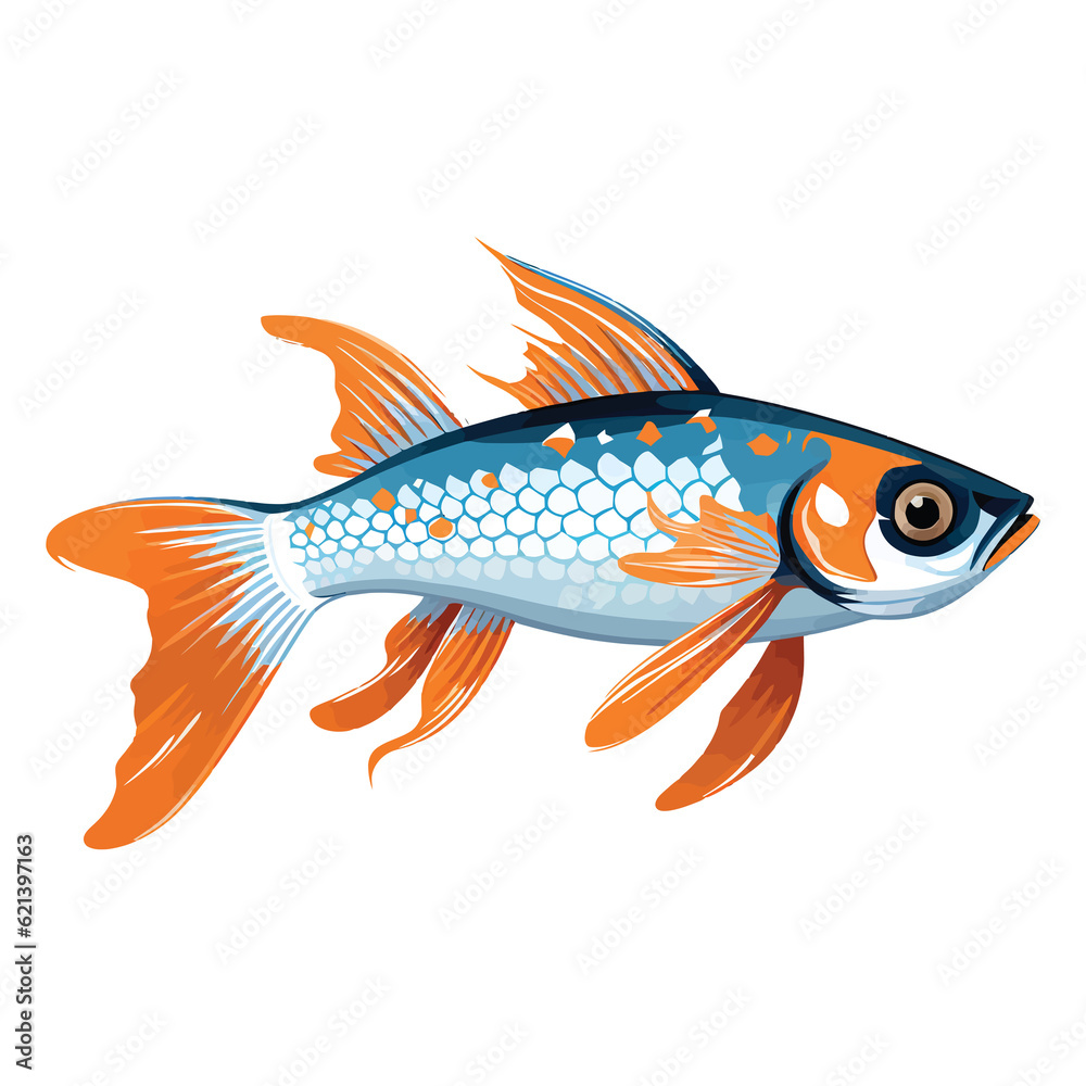 Graceful Aquatic Art: A Stunning Illustration of Fish Endler's Livebearer