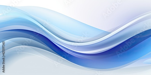 Modern Header Design with Dynamic Curved Lines and Serene Midnight Blue Accents Generative AI Digital Illustration