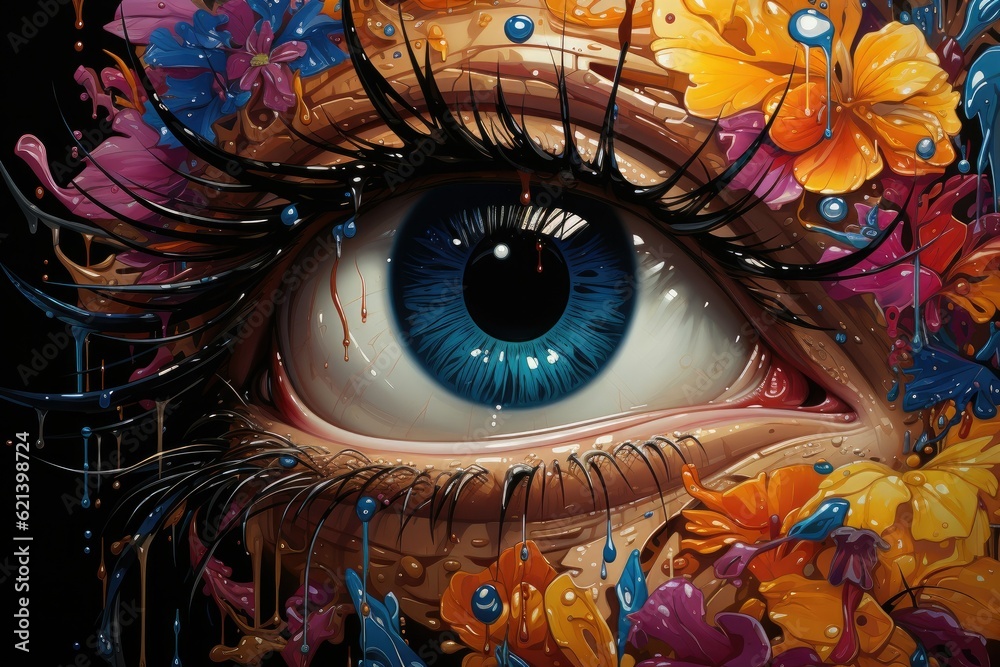 anime eyes  Vibrant Colors and Intricate Details Reflecting the Depth of Character  Generative AI Digital Illustration