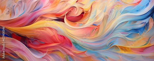 whirlwind of abstract colors and lines on a dynamic background, conveying a sense of movement and spontaneity panorama photo
