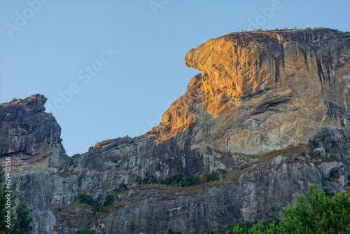 huge Pedra do Bau rock formation, in Sao Bento do Sapucai, Sao Paulo state, Brazil